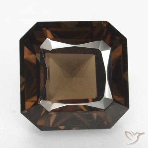 8.59ct Natural Marrón cuarzo ahumado, corte esmeralda, VVS