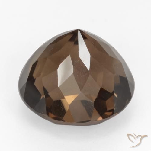 cuarzo ahumado Marrón oscuro natural de 9.56 ct, Redondo, VVS-VS