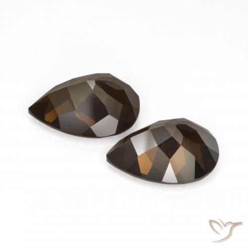 Gemas de cuarzo ahumado Marrón chocolate natural de 11.77 ct, En forma de pera, VVS