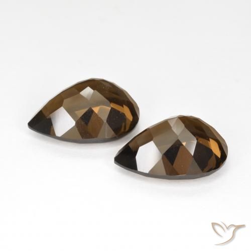 Gemas de cuarzo ahumado Marrón medio natural de 12.75 ct, En forma de pera, VVS