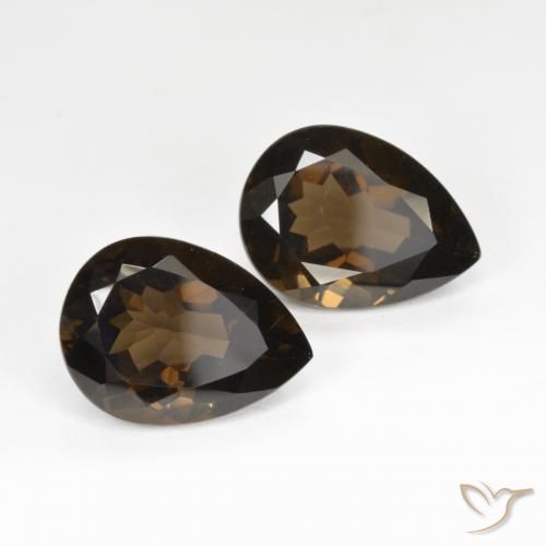 Gemas de cuarzo ahumado Marrón medio natural de 12.67 ct, En forma de pera, VVS