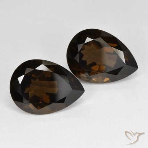 Gemas de cuarzo ahumado Marrón sombra natural de 12.92 ct, En forma de pera, VVS