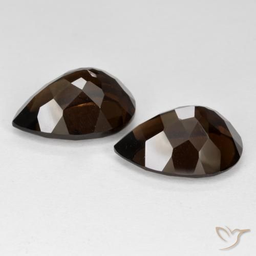 Gemas de cuarzo ahumado Marrón sombra natural de 12.92 ct, En forma de pera, VVS