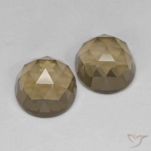 Gemas de cuarzo ahumado Marrón claro medio natural de 9.43 ct, Ovalada, VVS-VS