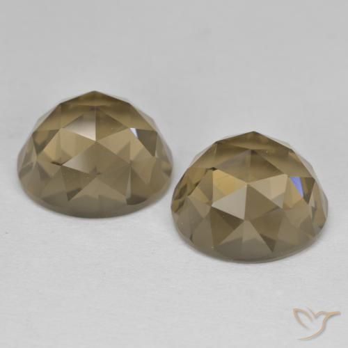 Gemas de cuarzo ahumado Marrón claro medio natural de 9.43 ct, Ovalada, VVS-VS