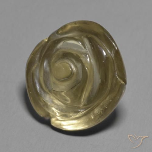 9.49ct Natural Marrón dorado cuarzo ahumado, Corte Flor, Transparente