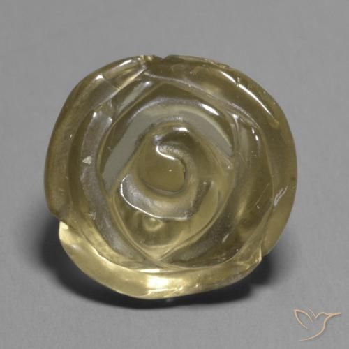 cuarzo ahumado Marrón dorado natural de 9.49 ct, Corte Flor, Transparente
