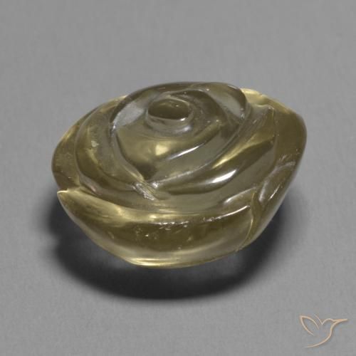 cuarzo ahumado Marrón dorado natural de 9.49 ct, Corte Flor, Transparente