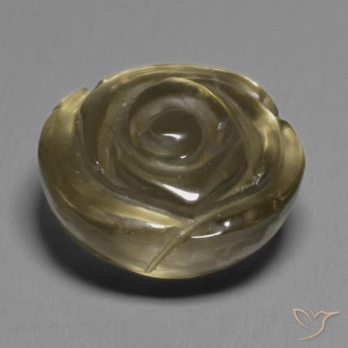cuarzo ahumado Marrón medio natural de 11.51 ct, Corte Flor, Transparente