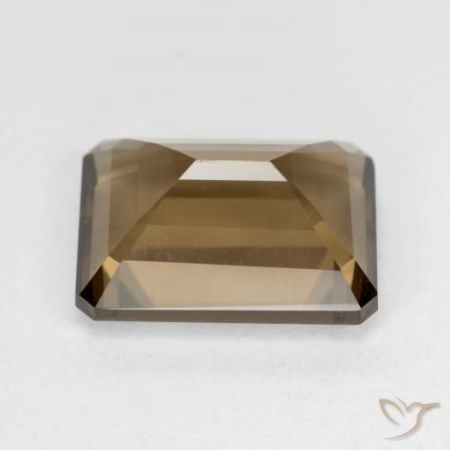 cuarzo ahumado Marrón oscuro medio natural de 6.11 ct, Corte Octágono / Esmeralda, VVS-VS