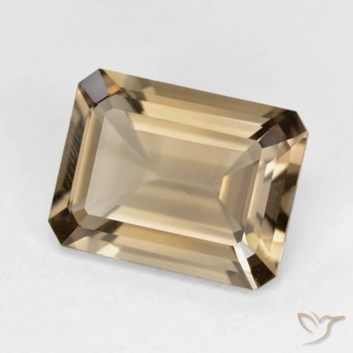 cuarzo ahumado Marrón claro medio natural de 5.56 ct, Corte Octágono / Esmeralda, VVS-VS