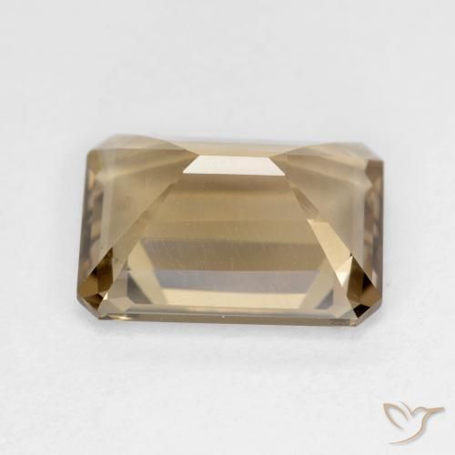 cuarzo ahumado Marrón claro medio natural de 5.56 ct, Corte Octágono / Esmeralda, VVS-VS
