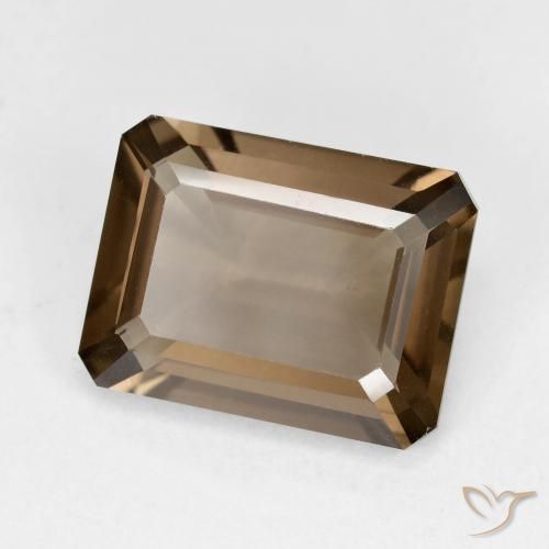 cuarzo ahumado Marrón claro natural de 5.53 ct, Corte Octágono / Esmeralda, VVS-VS