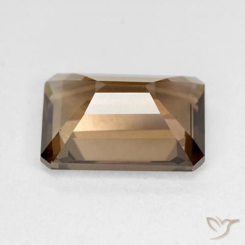 cuarzo ahumado Marrón claro natural de 5.53 ct, Corte Octágono / Esmeralda, VVS-VS