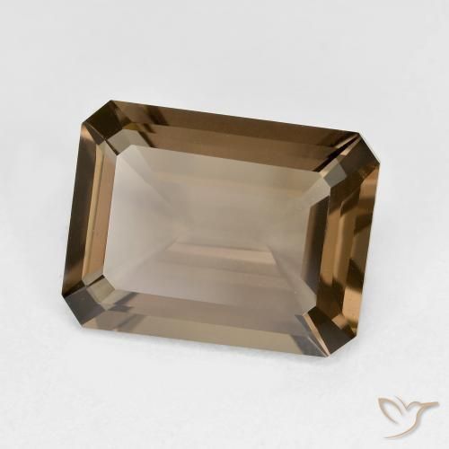cuarzo ahumado Moca claro natural de 5.33 ct, Corte Octágono / Esmeralda, VVS-VS