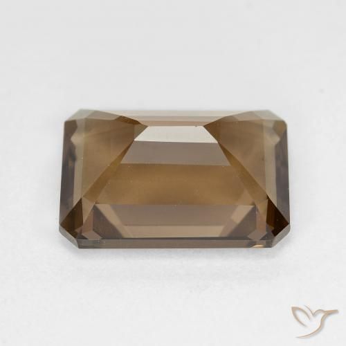 cuarzo ahumado Moca claro natural de 5.33 ct, Corte Octágono / Esmeralda, VVS-VS