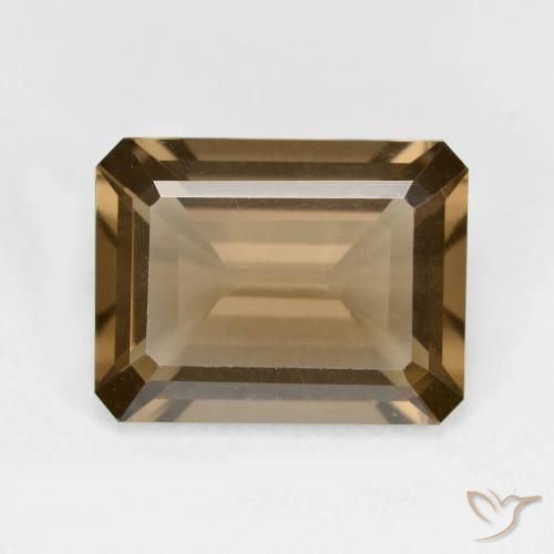 5.24ct Natural Marrón claro cuarzo ahumado, corte esmeralda, VVS-VS