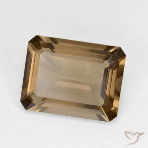 cuarzo ahumado Marrón claro natural de 5.24 ct, Corte Octágono / Esmeralda, VVS-VS