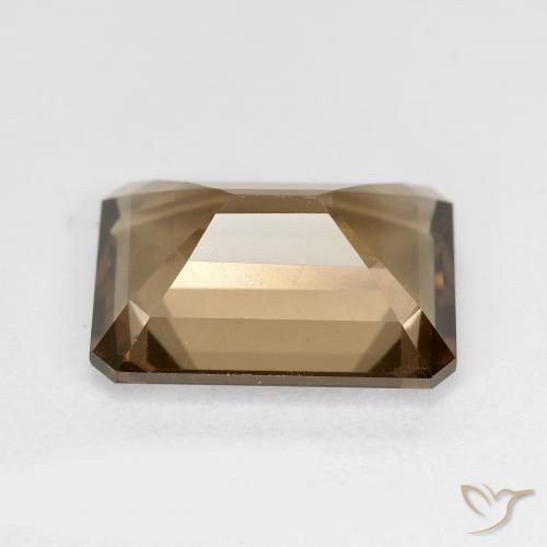 cuarzo ahumado Marrón claro natural de 5.24 ct, Corte Octágono / Esmeralda, VVS-VS
