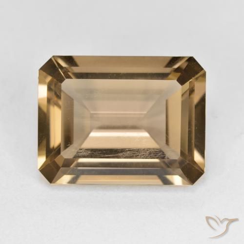 5.33ct Natural Moca claro cuarzo ahumado, corte esmeralda, VVS-VS