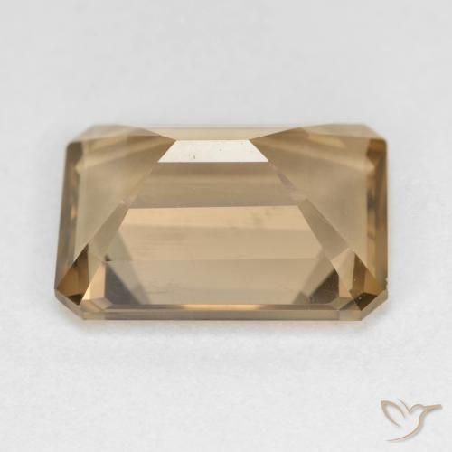 cuarzo ahumado Moca claro natural de 5.33 ct, Corte Octágono / Esmeralda, VVS-VS