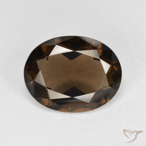 3.16ct Natural Marrón nogal cuarzo ahumado, Ovalada, VVS