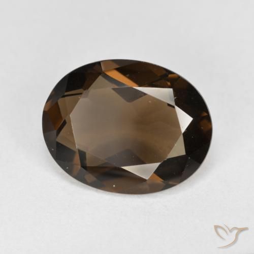 cuarzo ahumado Marrón nogal natural de 3.16 ct, Ovalada, VVS