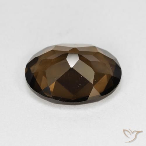 cuarzo ahumado Marrón nogal natural de 3.16 ct, Ovalada, VVS