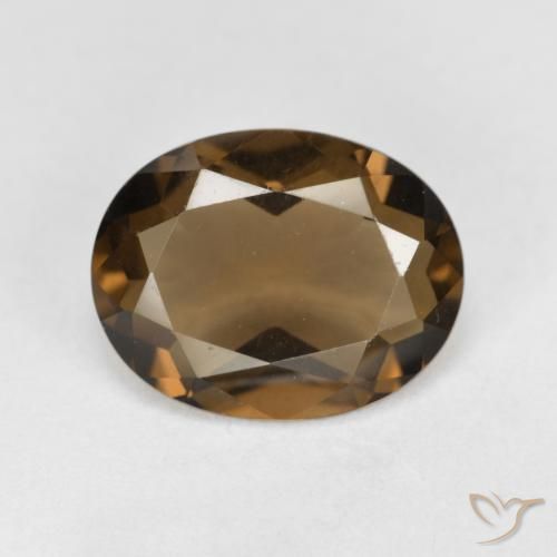 3.08ct Natural Marrón jengibre cuarzo ahumado, Ovalada, VS