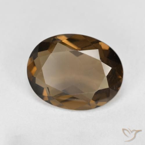 cuarzo ahumado Marrón jengibre natural de 3.08 ct, Ovalada, VS