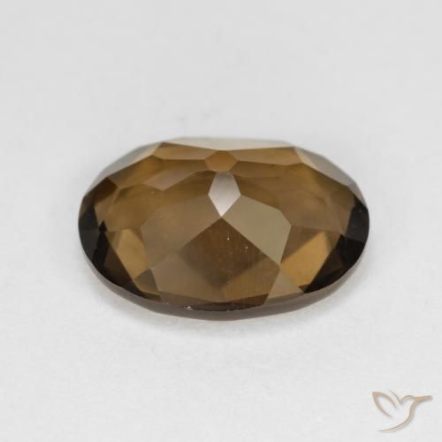 cuarzo ahumado Marrón jengibre natural de 3.08 ct, Ovalada, VS