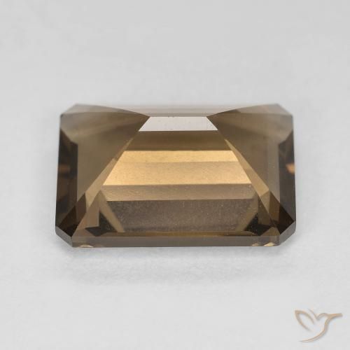 cuarzo ahumado Marrón cálido natural de 5.32 ct, Corte Octágono / Esmeralda, VVS-VS