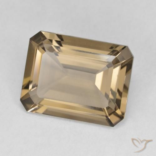 cuarzo ahumado Moca claro natural de 5.23 ct, Corte Octágono / Esmeralda, VVS-VS