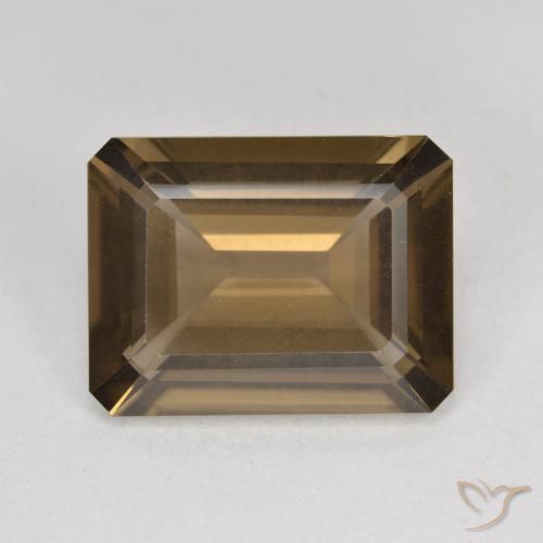 5.38ct Natural Marrón cálido cuarzo ahumado, corte esmeralda, VVS-VS
