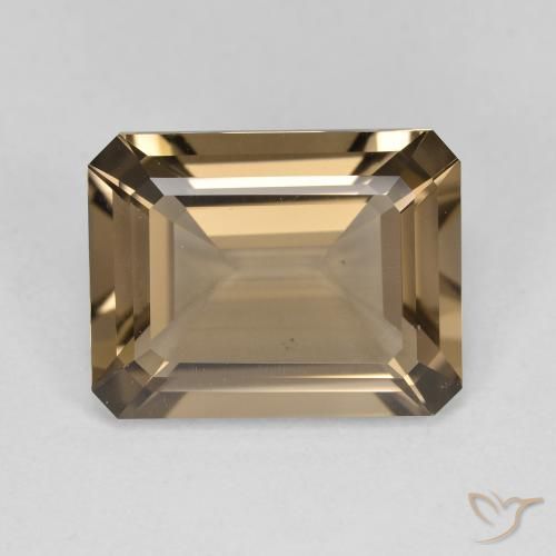 5.51ct Natural Marrón claro medio cuarzo ahumado, corte esmeralda, VVS-VS