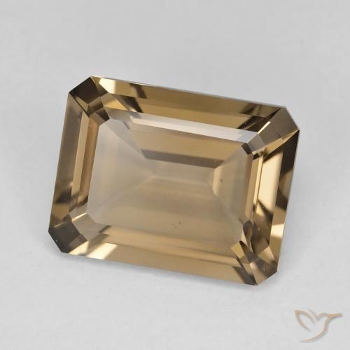 cuarzo ahumado Marrón claro medio natural de 5.51 ct, Corte Octágono / Esmeralda, VVS-VS