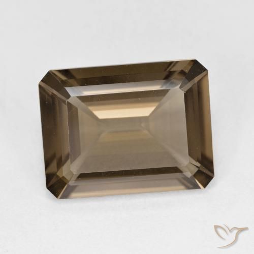 5.20ct Natural Marrón claro cuarzo ahumado, corte esmeralda, VVS-VS