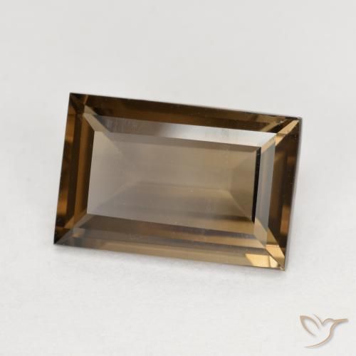 cuarzo ahumado Marrón oscuro medio natural de 3.58 ct, Corte Baguette, VVS