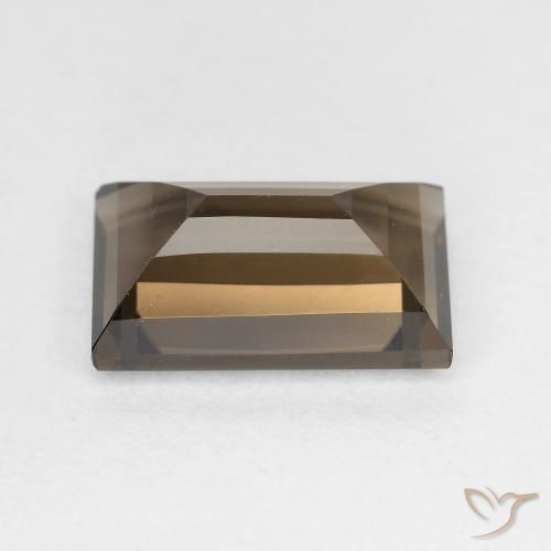 cuarzo ahumado Marrón nogal natural de 3.67 ct, Corte Baguette, VVS