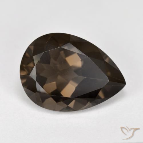 6.28ct Natural Marrón sombra cuarzo ahumado, En forma de pera, VS