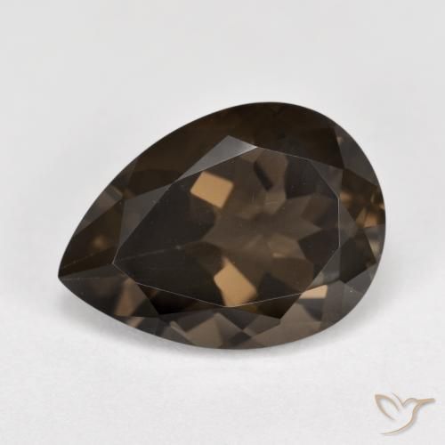 cuarzo ahumado Marrón sombra natural de 6.28 ct, En forma de pera, VS