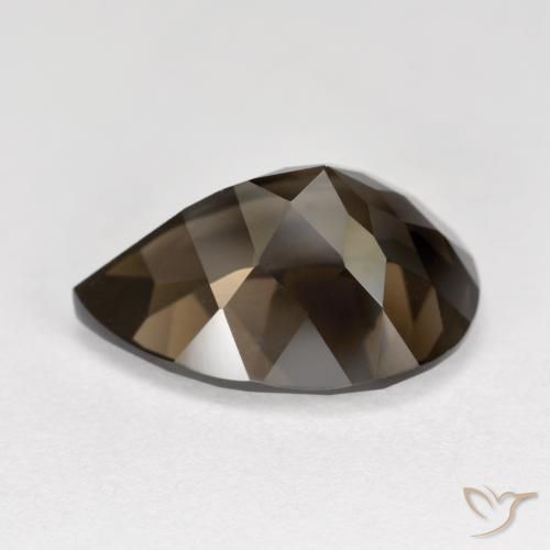 cuarzo ahumado Marrón sombra natural de 6.28 ct, En forma de pera, VS