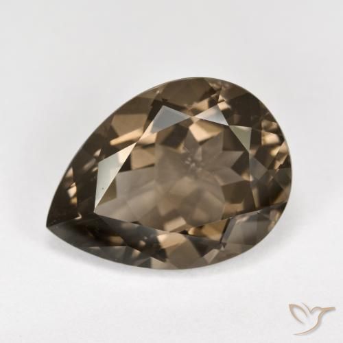 6.19ct Natural Marrón cálido cuarzo ahumado, En forma de pera, VVS-VS