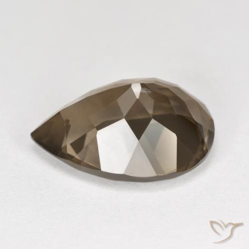 cuarzo ahumado Marrón cálido natural de 6.19 ct, En forma de pera, VVS-VS