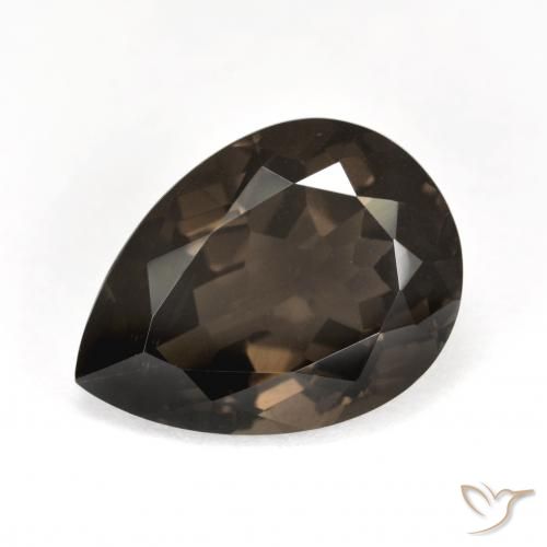 6.50ct Natural Marrón medio cuarzo ahumado, En forma de pera, VS