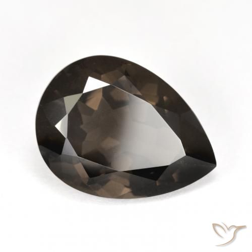 cuarzo ahumado Marrón medio natural de 6.50 ct, En forma de pera, VS