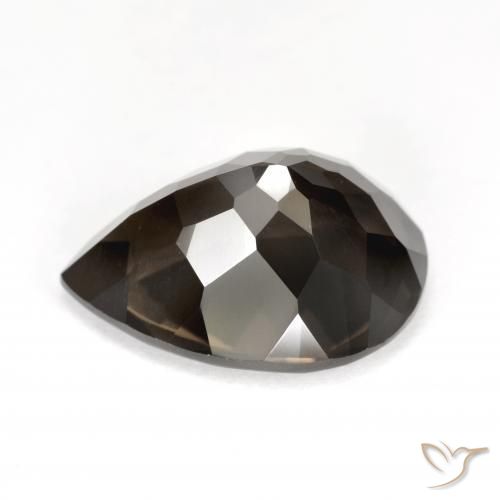 cuarzo ahumado Marrón medio natural de 6.50 ct, En forma de pera, VS