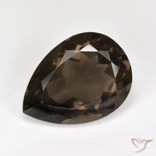 6.48ct Natural Marrón cuarzo ahumado, En forma de pera, VS