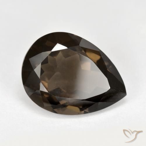cuarzo ahumado Marrón natural de 6.48 ct, En forma de pera, VS