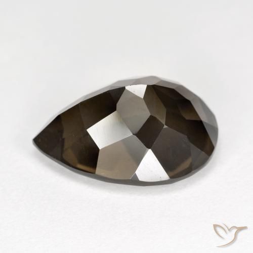 cuarzo ahumado Marrón natural de 6.48 ct, En forma de pera, VS